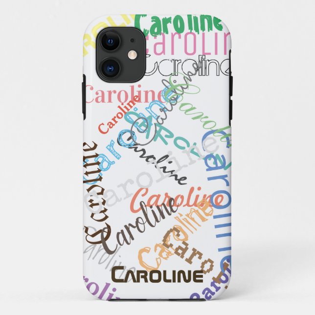 Custom Caroline Name Iphone phone case gift (Back)