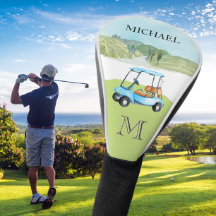 Custom Cart Course Clubs Monogram Name Golf Head Cover