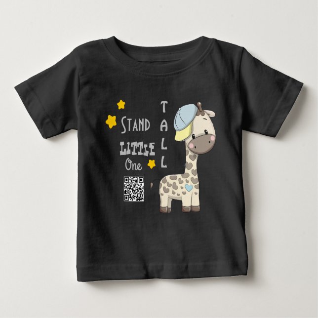 Custom Cartoon Baby Boy Giraffe   Baby T-Shirt (Front)
