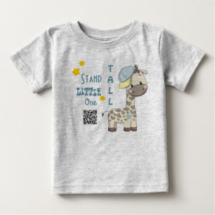 Custom Cartoon Baby Boy Giraffe  T-Shirt