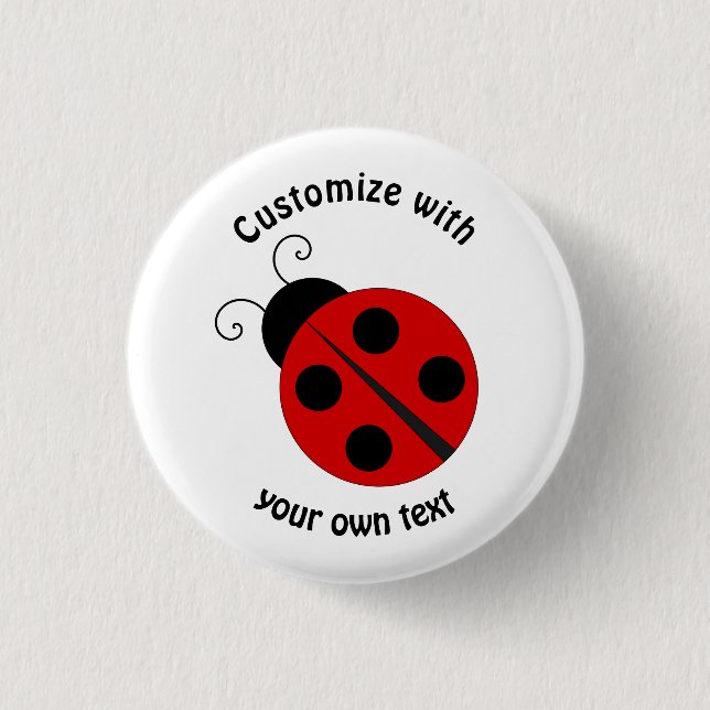 Custom Cartoon Ladybug 3 Cm Round Badge (Front)