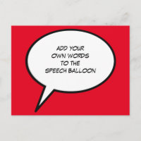 custom cartoon speech balloon