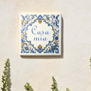 Custom Casa Mia Mediterranean Cherubs Ceramic Tile