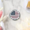 Custom casino poker chips with American flag print