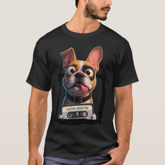 Custom Cassettes Pug Puppy Dog Retro Cassette Tape T-Shirt