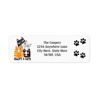 Custom Cat Art Return Address Labels