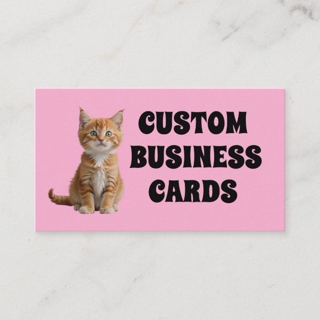 CUSTOM CAT BUSINESS CARDS (Front)