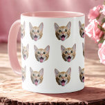 Custom Cat Face Mug | Personalised Pet Mug<br><div class="desc">Custom Cat Face, Personalised Pet Mug, Replace the face of this cat with your favourite photo (make sure to crop as much to the face as possible and use an app to remove the background) and personalise this funny mug with your kid, husband, or boyfriend on it! Also a fun...</div>