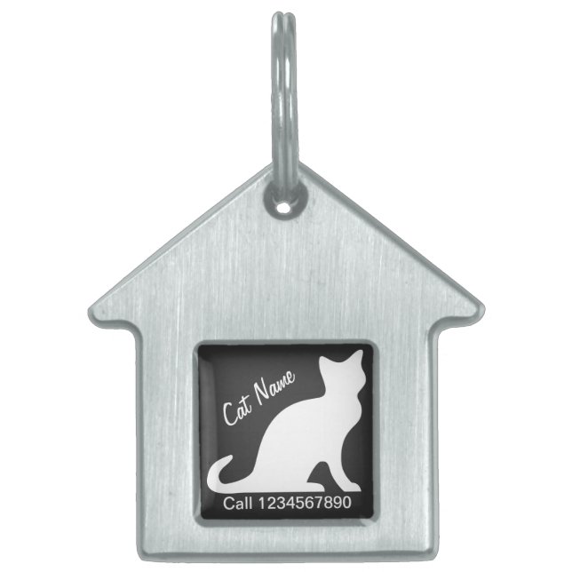 Custom cat identification collar ID pet tag (Front)