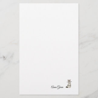 Custom Cat Knitting Needle Simple Stationery Paper