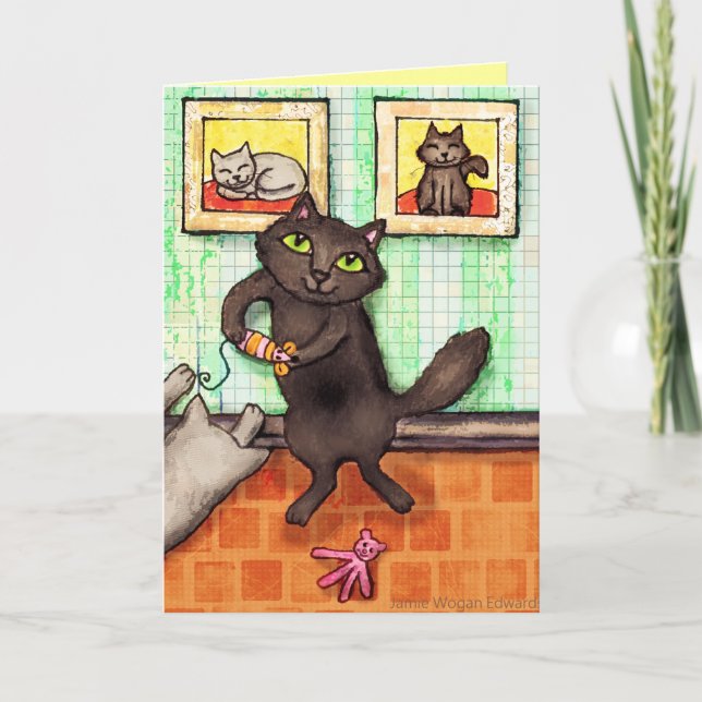 Custom Cat Lover's Friendship / Thank You Card (Front)