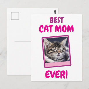 CUSTOM CAT MOM MUM EVER PET LOVE MOTHERS DAY DOG POSTCARD