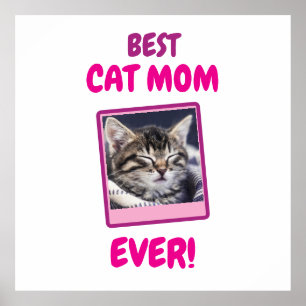 CUSTOM CAT MOM MUM EVER PET LOVE MOTHERS DAY DOG  POSTER