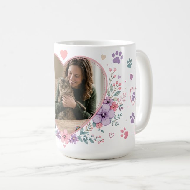 Custom Cat Mum Photo Mug Gift  (Front Right)