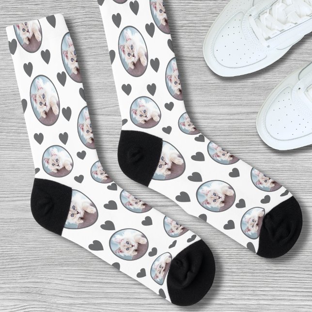 Custom Cat Pet Photo Socks (Custom Cat Pet Photo Socks)
