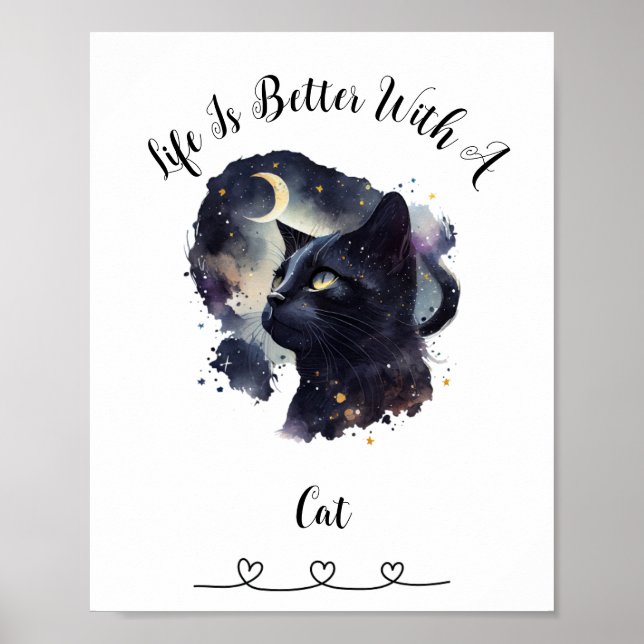 Custom Cat Pet Wall Art Poster  (Front)