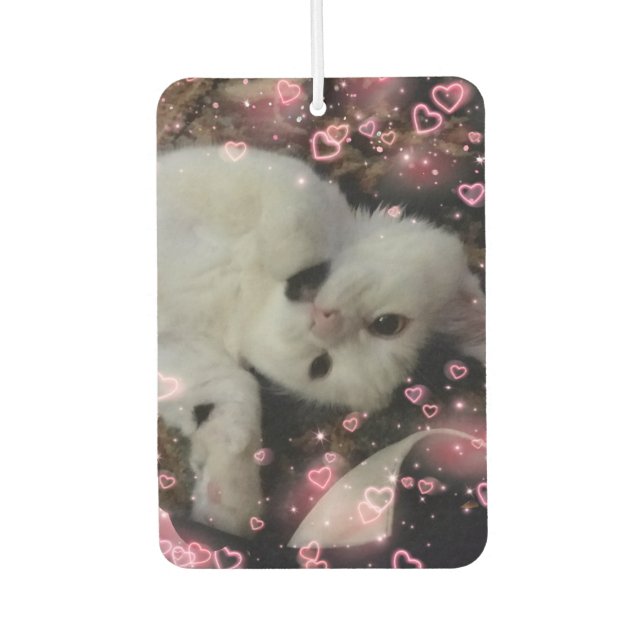 Custom Cat Photo Car Air Freshener (Front)