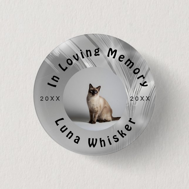 Custom Cat Photo Circle Frame Design 3 Cm Round Badge (Front)