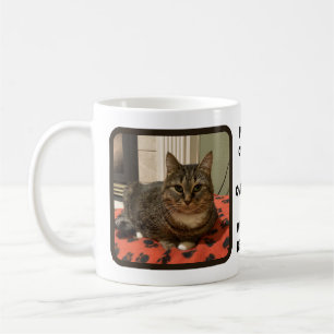 Custom cat photo coffee mug