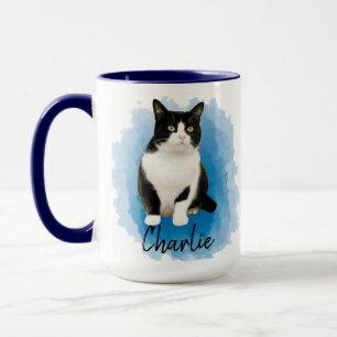 Custom Cat Photo Name Kitty Lovers Owner Mum Dad Mug