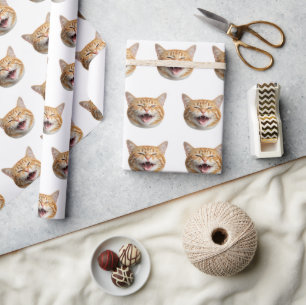 Custom Cat Photo Personalised Gift Wrap