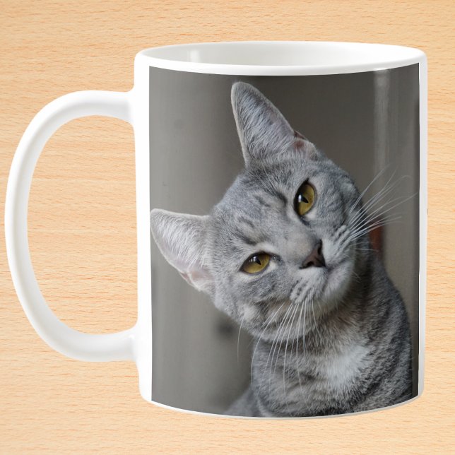 Custom Cat Photo Personalised Modern Coffee Mug (Creator Uploaded)