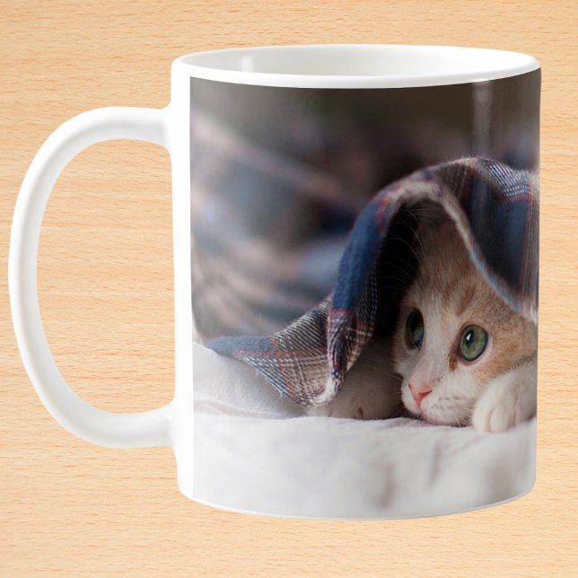 Custom Cat Photo Wrap-Around Coffee Mug (Creator Uploaded)
