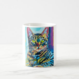 Custom Cat Portrait Painting - Gift for Cat Lovers Coffee Mug