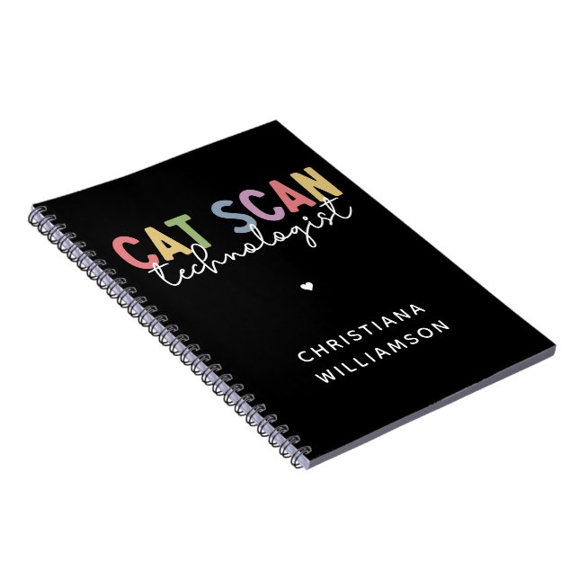 Custom CAT Scan Technologist CT Tech Gifts Notebook (Right Side)