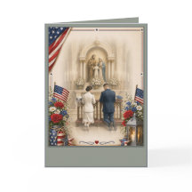 Custom Catholic American Military Wedding