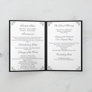 Custom Catholic Church Wedding Program