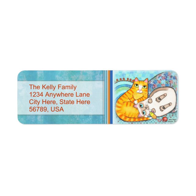 Custom  Cats Return Address Labels (Front)
