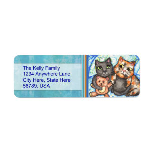 Custom  Cats Return Address Labels