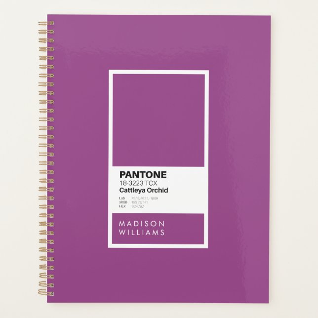 Custom Cattleya Orchid Notebook | Personalised  Planner (Front)