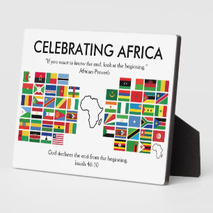 Custom CELEBRATING AFRICA Flags Plaque