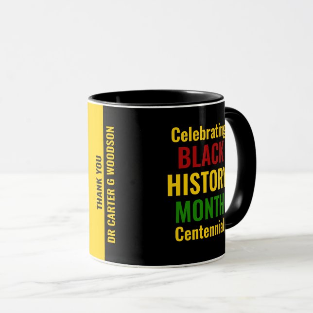 Custom Celebrating Black History Month Centennial  Mug (Front Right)