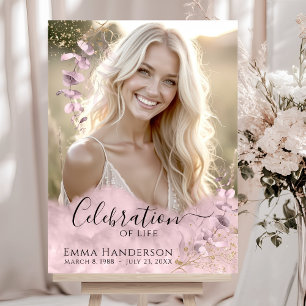 Custom Celebration of life - Photo Funeral sign