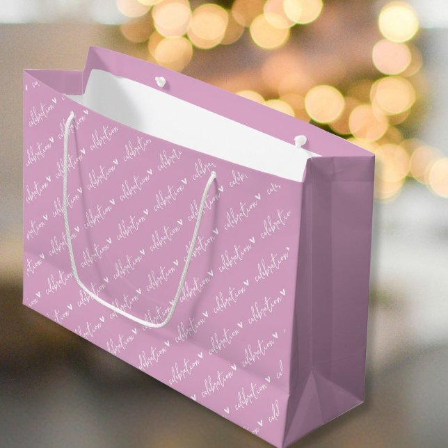 Custom Celebration Pink Large Gift Bag (Creator Uploaded)