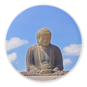custom ceramic knob/ "BUDDHA" Knob