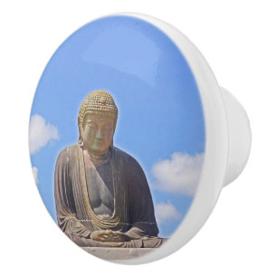 custom ceramic knob/ "BUDDHA" Knob