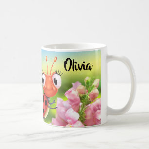 Custom ceramic mug Ladybug friendly Snap Dragons