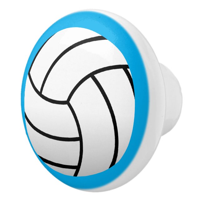 Custom cermaic knob with volleyball ball logo (Right)