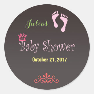 Custom Chalkboard Baby Shower Sticker Tags