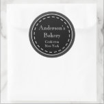 Custom Chalkboard Business Stickers<br><div class="desc">Customise these chalkboard style stickers by changing the text to suit your needs. Use these vintage style stickers for the kitchen,  baking,  packages,  party favours,  gift bags,  a wedding,  business,  etc... The design is from original art.</div>