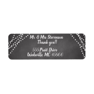 Custom Chalkboard Wedding Thank You Address Labels