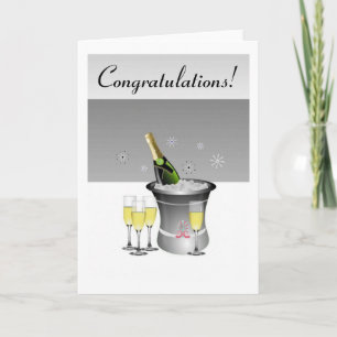 Custom Champagne Celebration Greeting Card