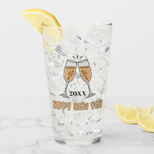Custom Champagne Glasses Happy New Year Glass