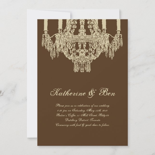 Custom Chandelier Wedding Invitations (Front)