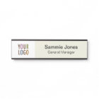 Custom Changeable Name Plate with Company Logo