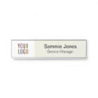 Custom Changeable Name Plate with Company Logo
